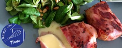Feldsalat After-Work-Snack angerichtet – Stimmungsbild