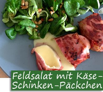 Aufmacherfoto zum Rezept: Feldsalat mit Käse-Schinken-Päckchen
