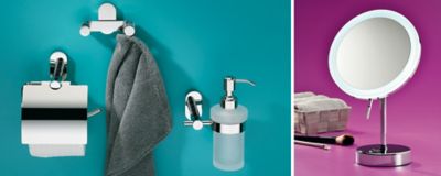 Wandaccessoires Lucido und Kosmetikspiegel Sabina für Dein Badezimmer