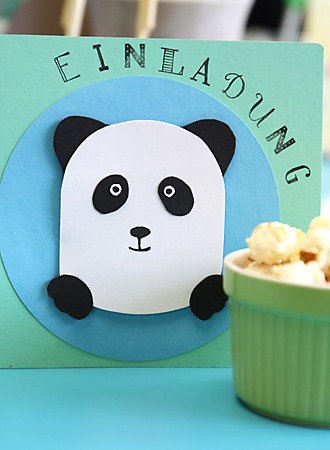 Einladungskarte Panda