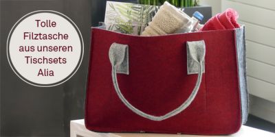 Filztaschen aus Tischsets nähen