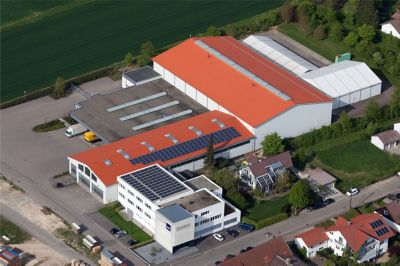 kela company building with extensions from the air