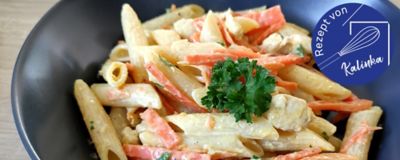 Nudeln mit Hähnchenbrust und Karotten - Rezept