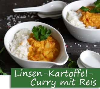 Rezeptbutton Kartoffelcurry mit Reis