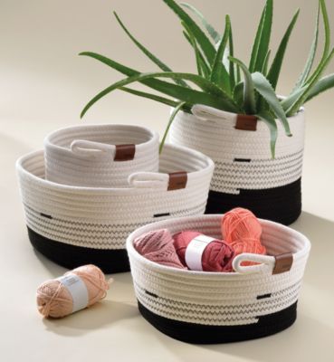 Storage boxes help with organisation. Hedda series made from cotton and polyester blends