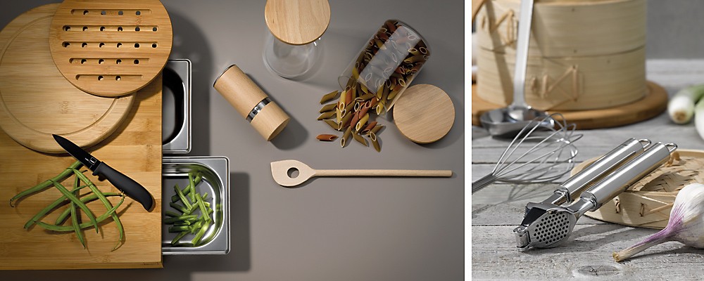 Küchenhelfer aus Holz und Küchenhelfer der Serie Rondo von kela