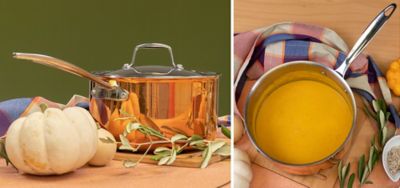 Stimmungsbilder: Kürbissuppe im Kochtopf von kela