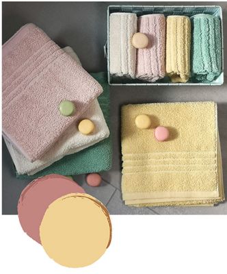 Leonora towel range in various pastel colours