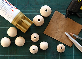 Osterhasen aus Holzperlen Material