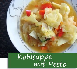 Rezeptbutton Kohlsuppe mit Pesto