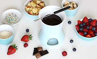Ingredients for chocolate fondue