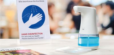 Desinfekionsmittelspender mit Sensor – Aurie Comfort von kela