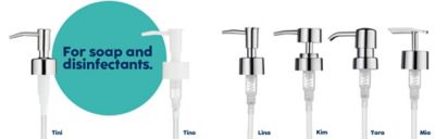 Replacement pump heads for soap dispensers from kela