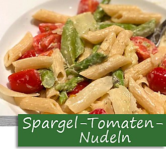 Rezeptbutton Spargel-Tomaten-Nudeln