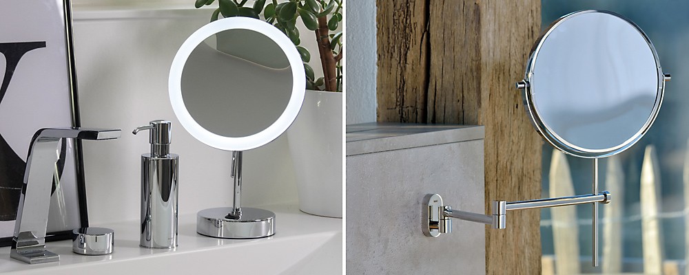 Spiegel im Bad: beleuchtet oder schwenkbar