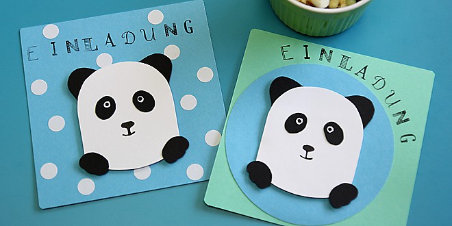 Einladungskarte Panda