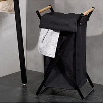 Waeschesack Schwarz Holz