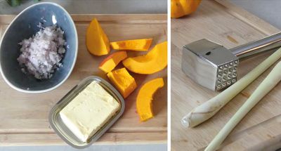 Kürbiscremesuppe Stepbilder Schneiden