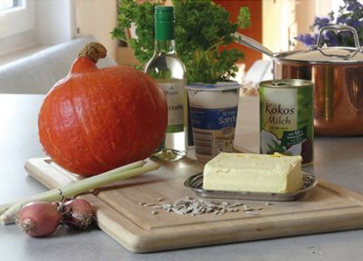 Zutaten Kürbiscremesuppe