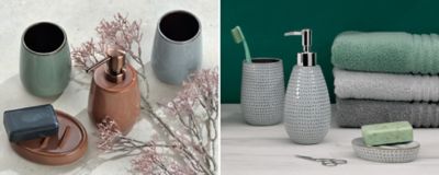 Accessoires de salle de bain Liana et Dots de kela en différentes couleurs