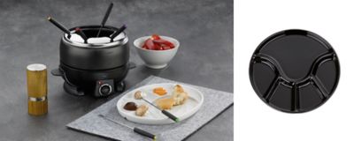 Elektrisches Fondue-Set Simplon und Fondueteller Anneli