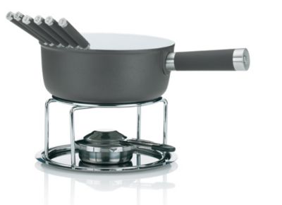 Lancy cheese fondue set with cast aluminium pot - suitable for induction