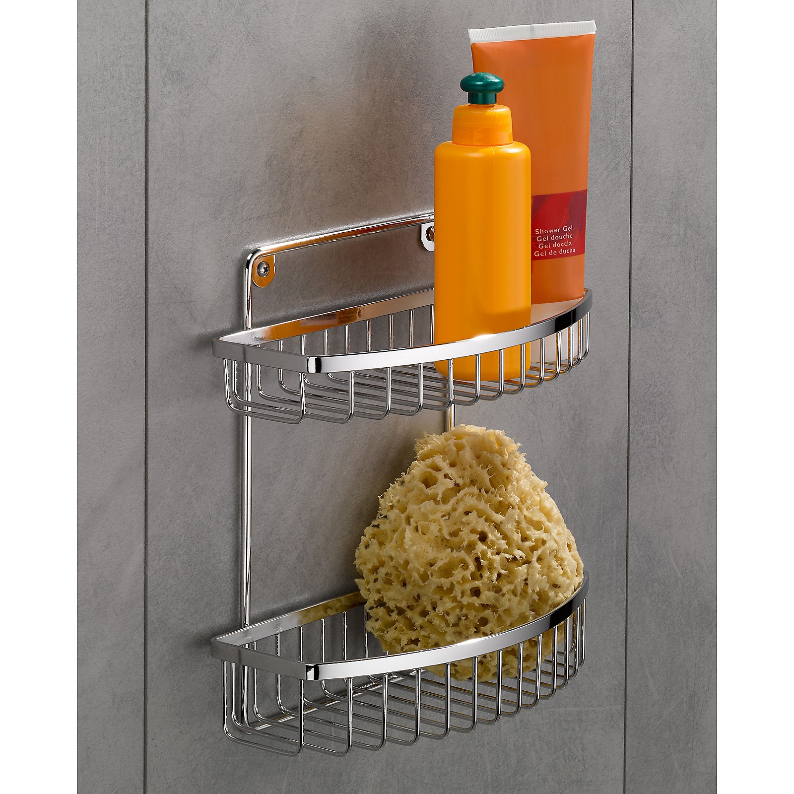 Kela 18918 Wandregal Galant Edelstahl 18/10 Duschregal Ablage Drahtkorb