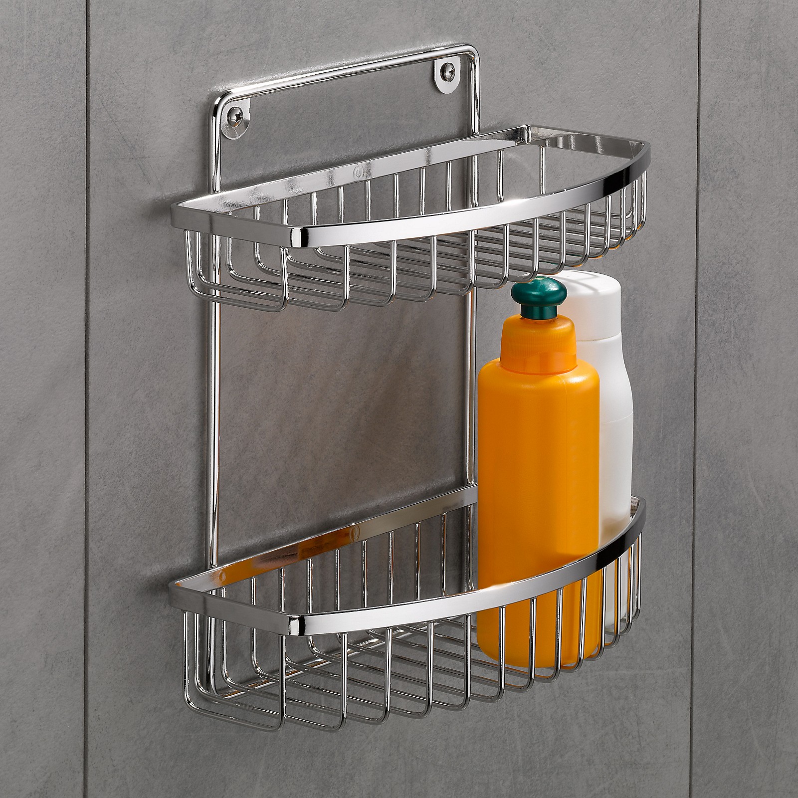 Kela 18918 Wandregal Galant Edelstahl 18/10 Duschregal Ablage Drahtkorb
